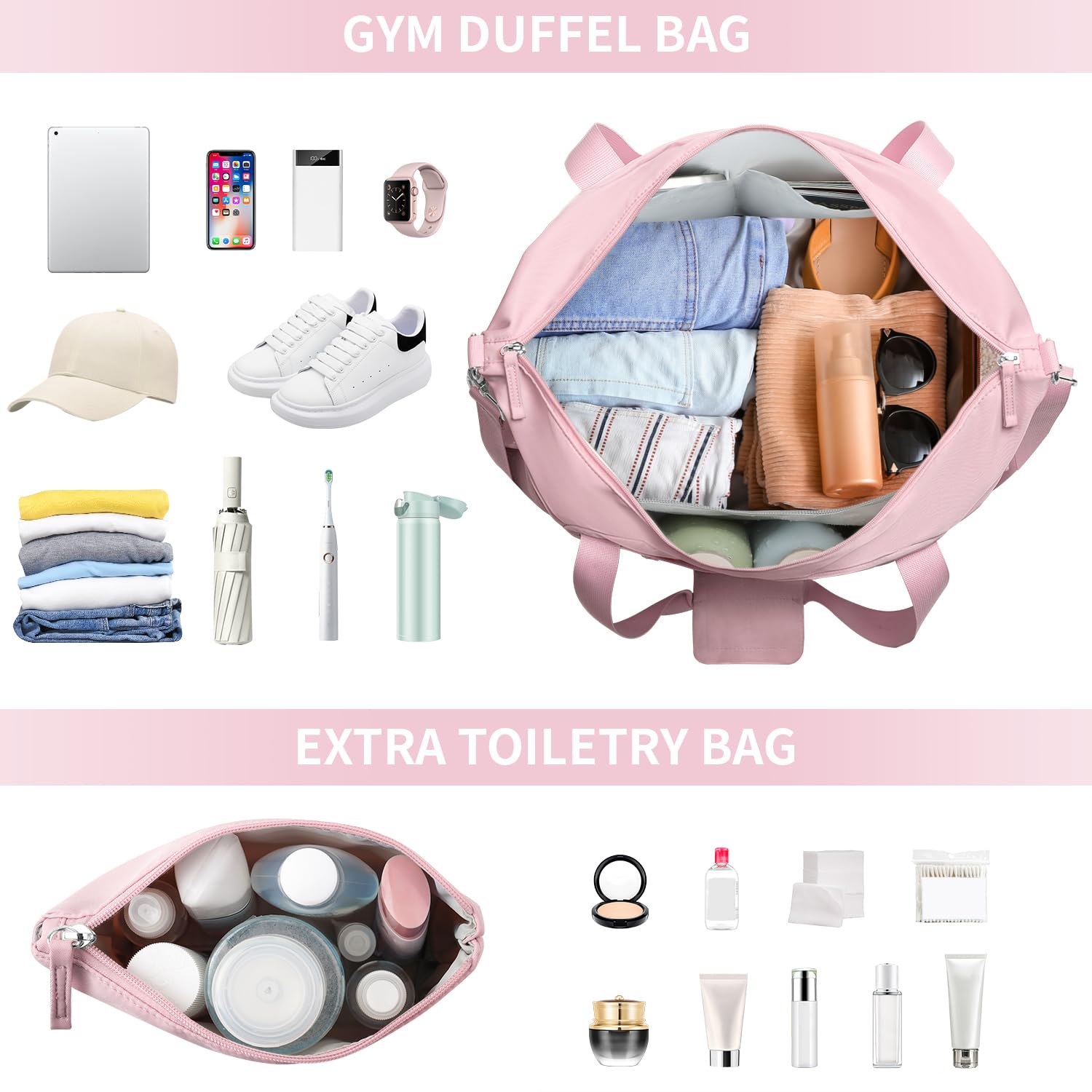 Foto 4 pulgar | Bolsa De Gimnasio Etronik Para Mujer De Fin De Semana Con Compartimento Para Zapatos - Venta Internacional.