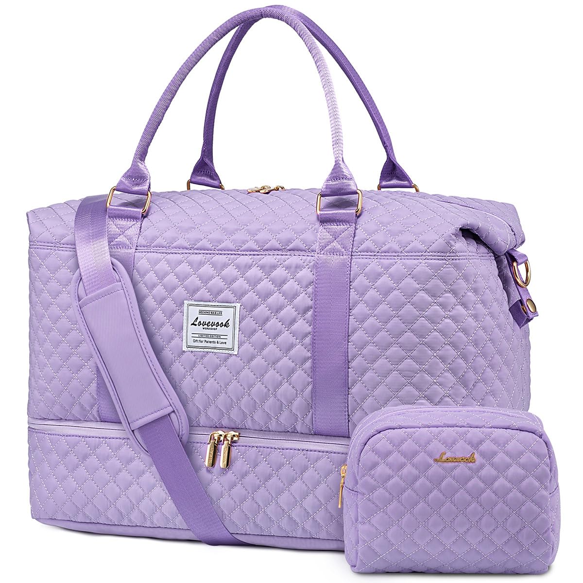 Foto 2 pulgar | Bolsa De Viaje Lovevook Weekender Para Mujer, Color Morado - Venta Internacional.