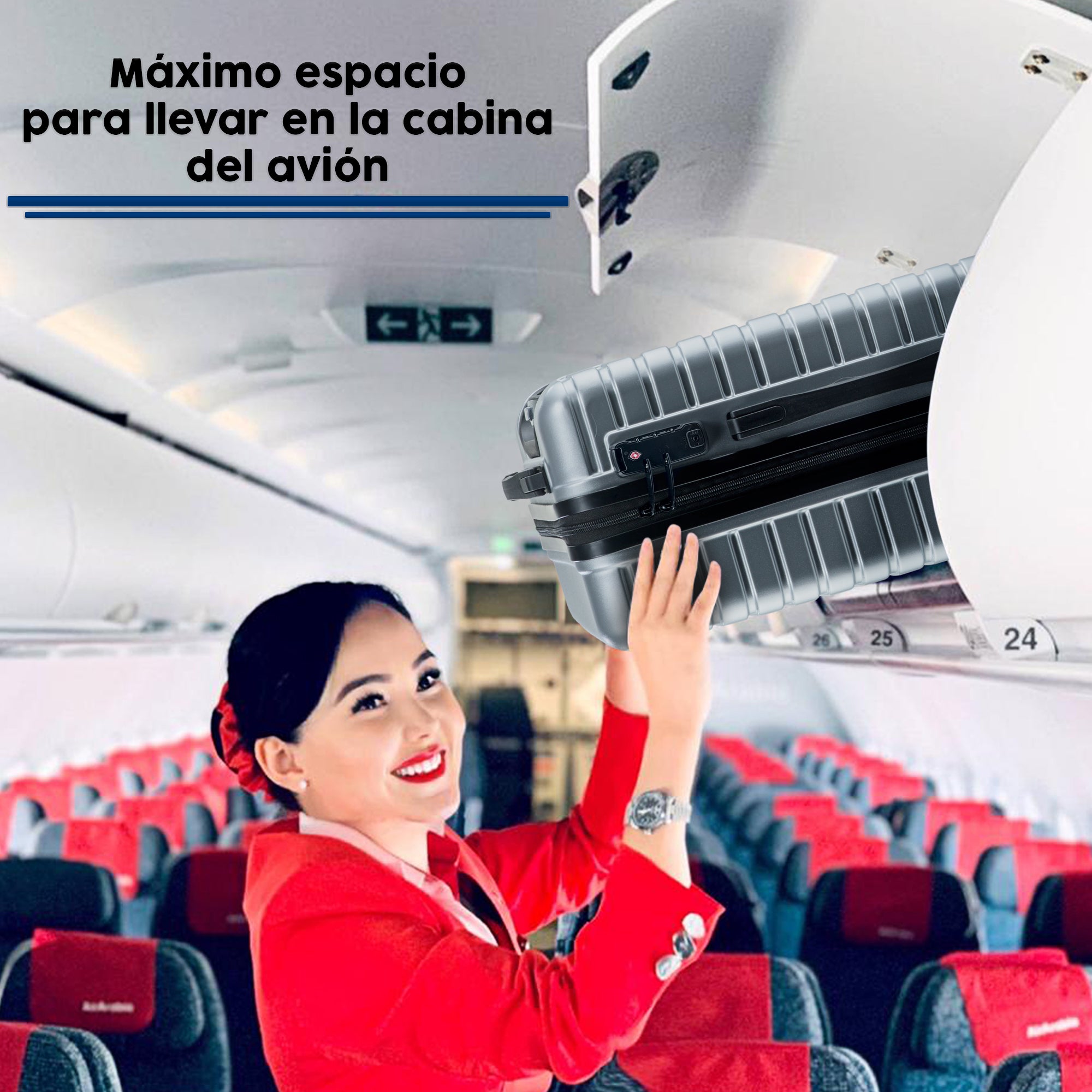 Foto 8 pulgar | Carry On Jet 20” - Plata
