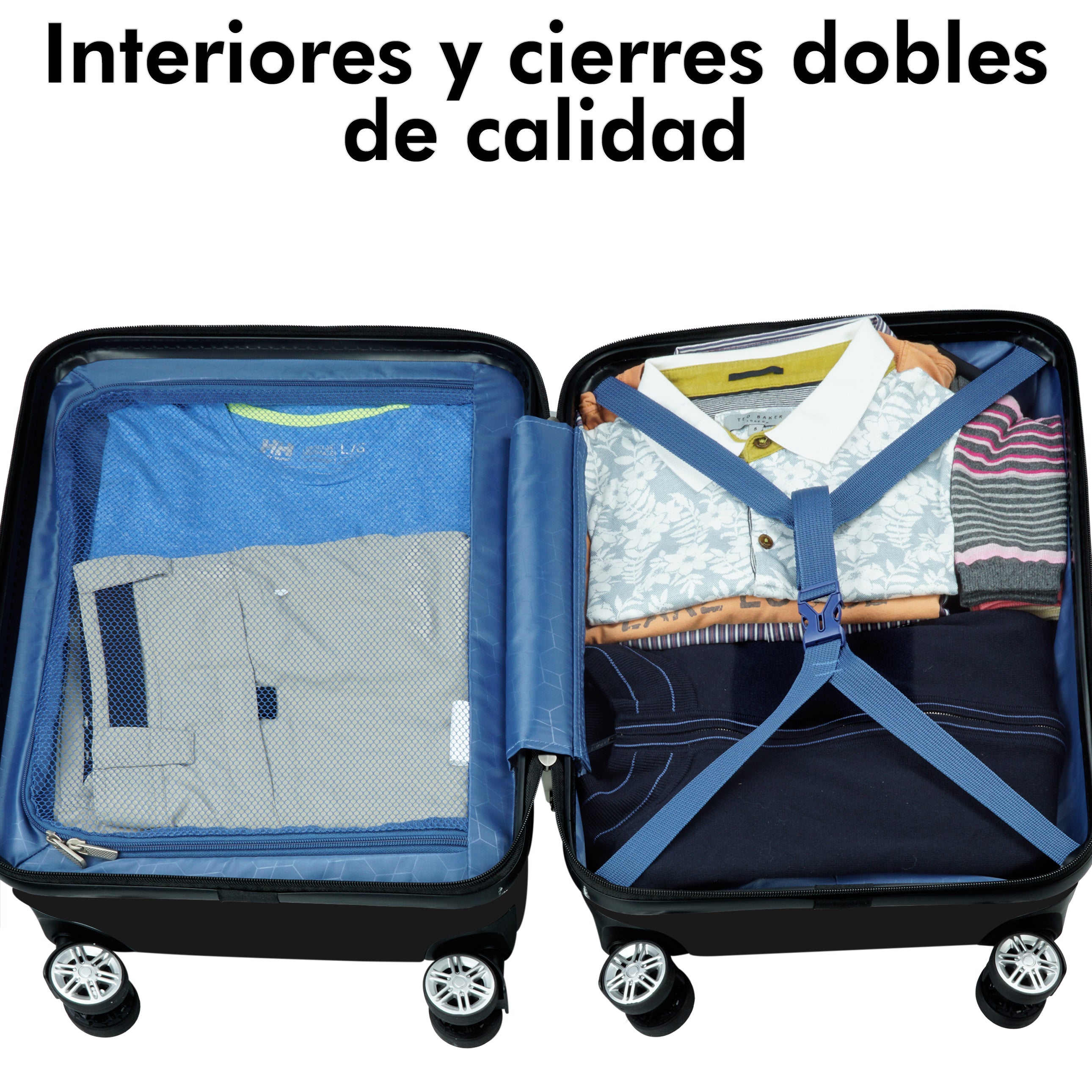 Foto 8 pulgar | Maleta con Ruedas Sqbags Negra de 20"