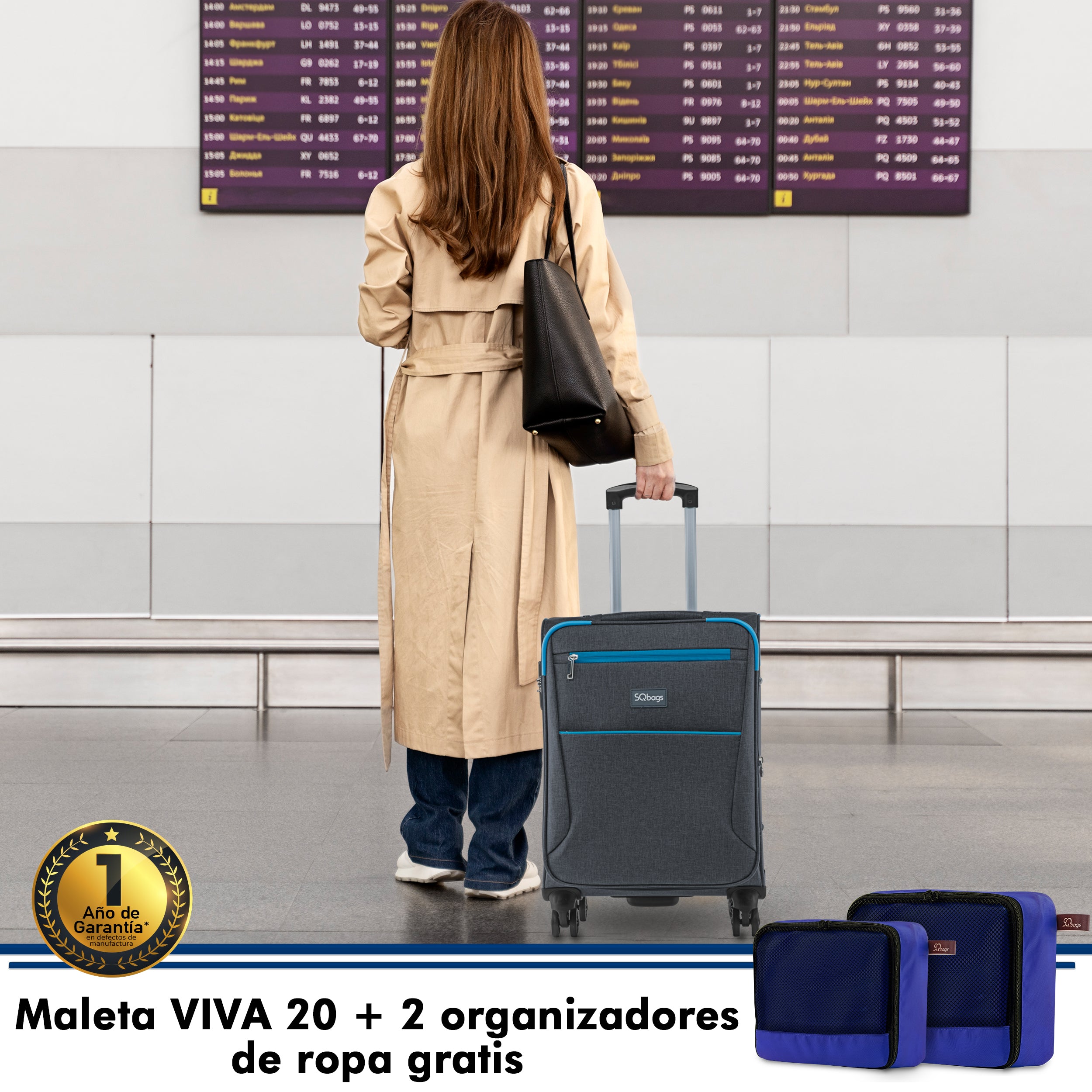 Foto 6 | Maleta De Tela Viva 20” - Oxford + 2 Organizadores