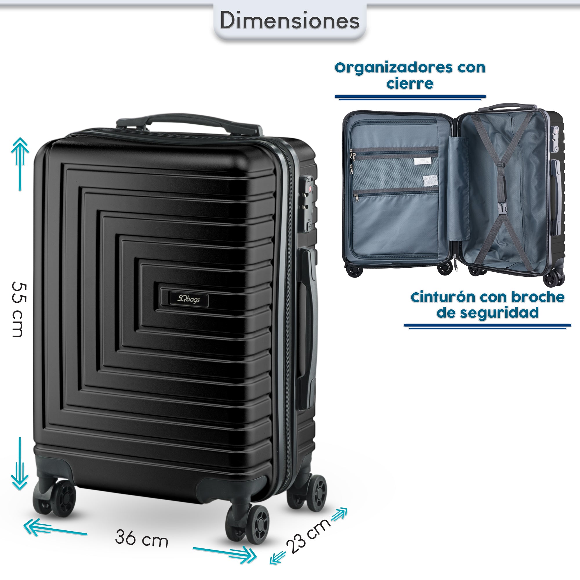 Foto 4 pulgar | Carry On Jet 20” - Negra