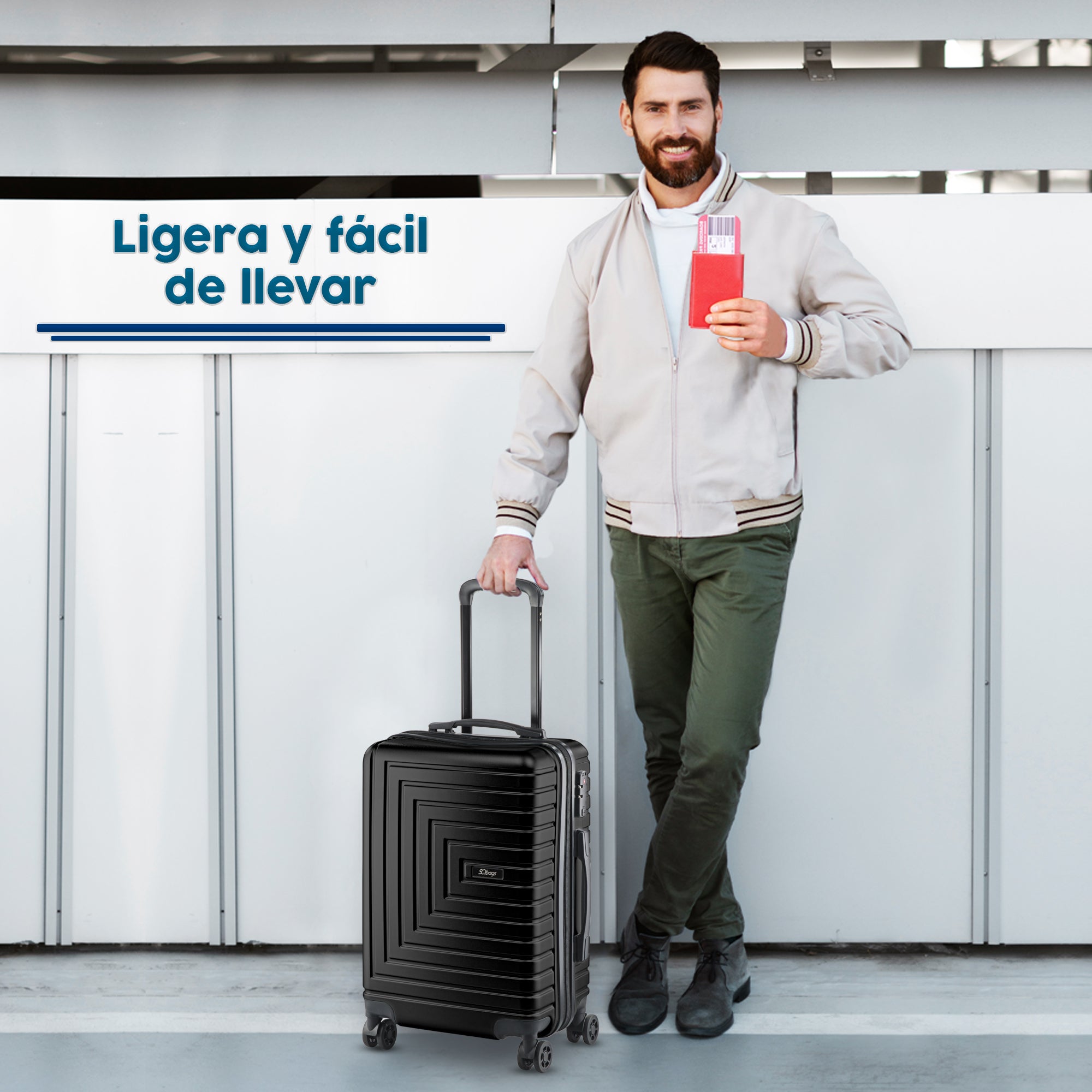 Foto 5 pulgar | Carry On Jet 20” - Negra