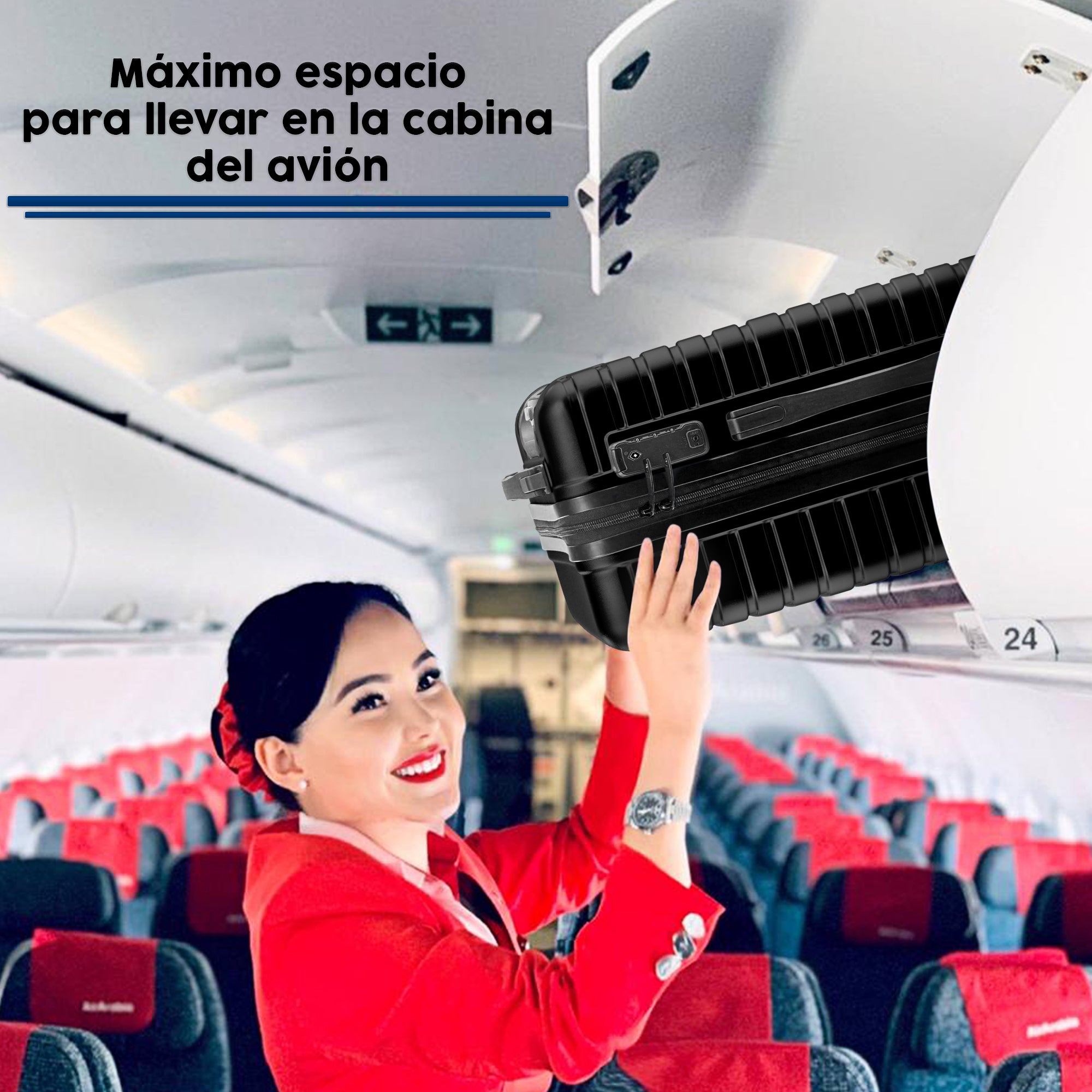 Foto 8 pulgar | Carry On Jet 20” - Negra