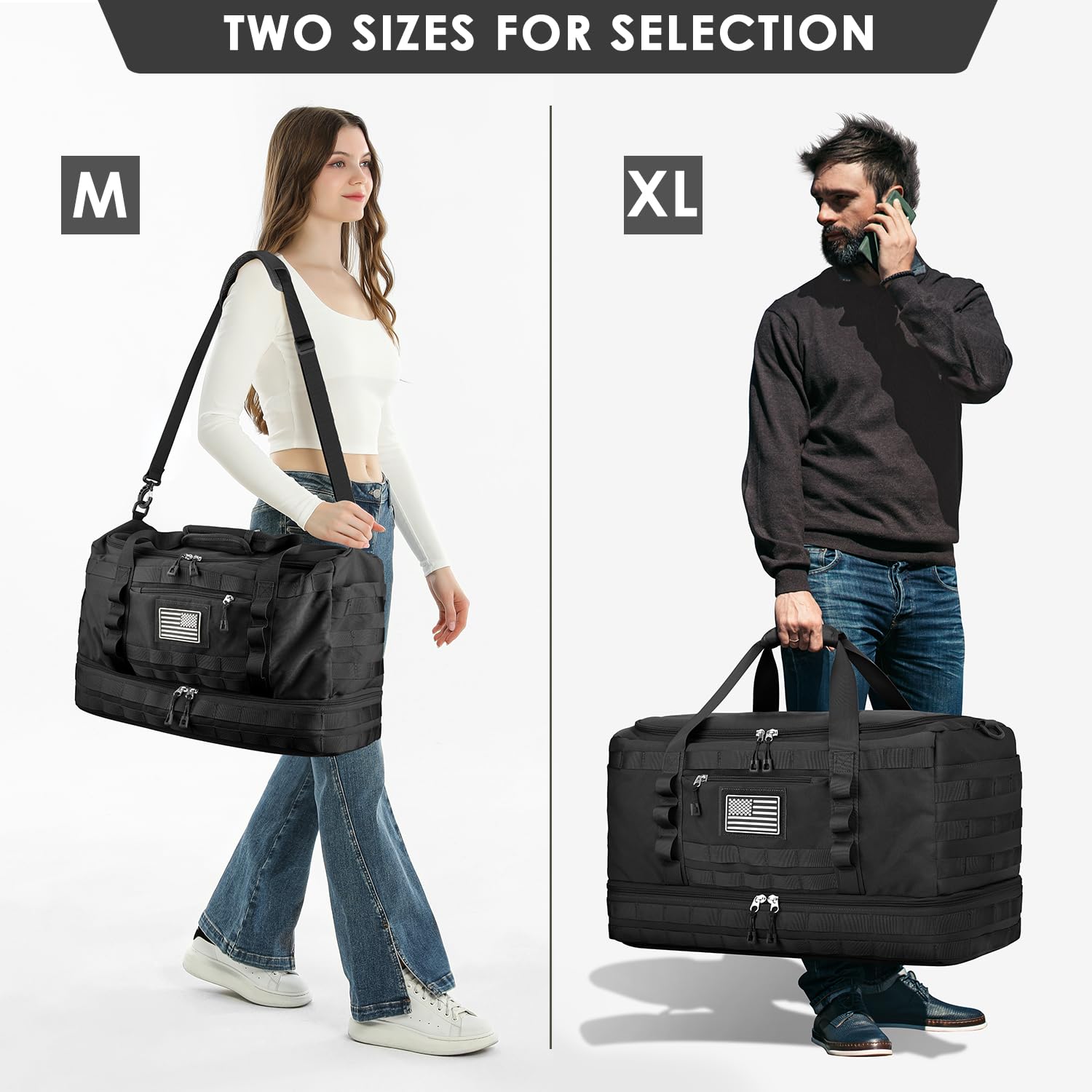 Foto 7 pulgar | Bolsa De Viaje Etronik Para Hombre Y Mujer Con Neceser Negra - Venta Internacional.