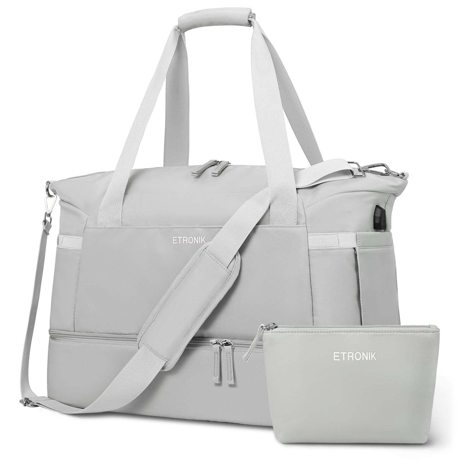 Foto 2 pulgar | Bolsa Deportiva Etronik Gris para Mujer - Venta Internacional