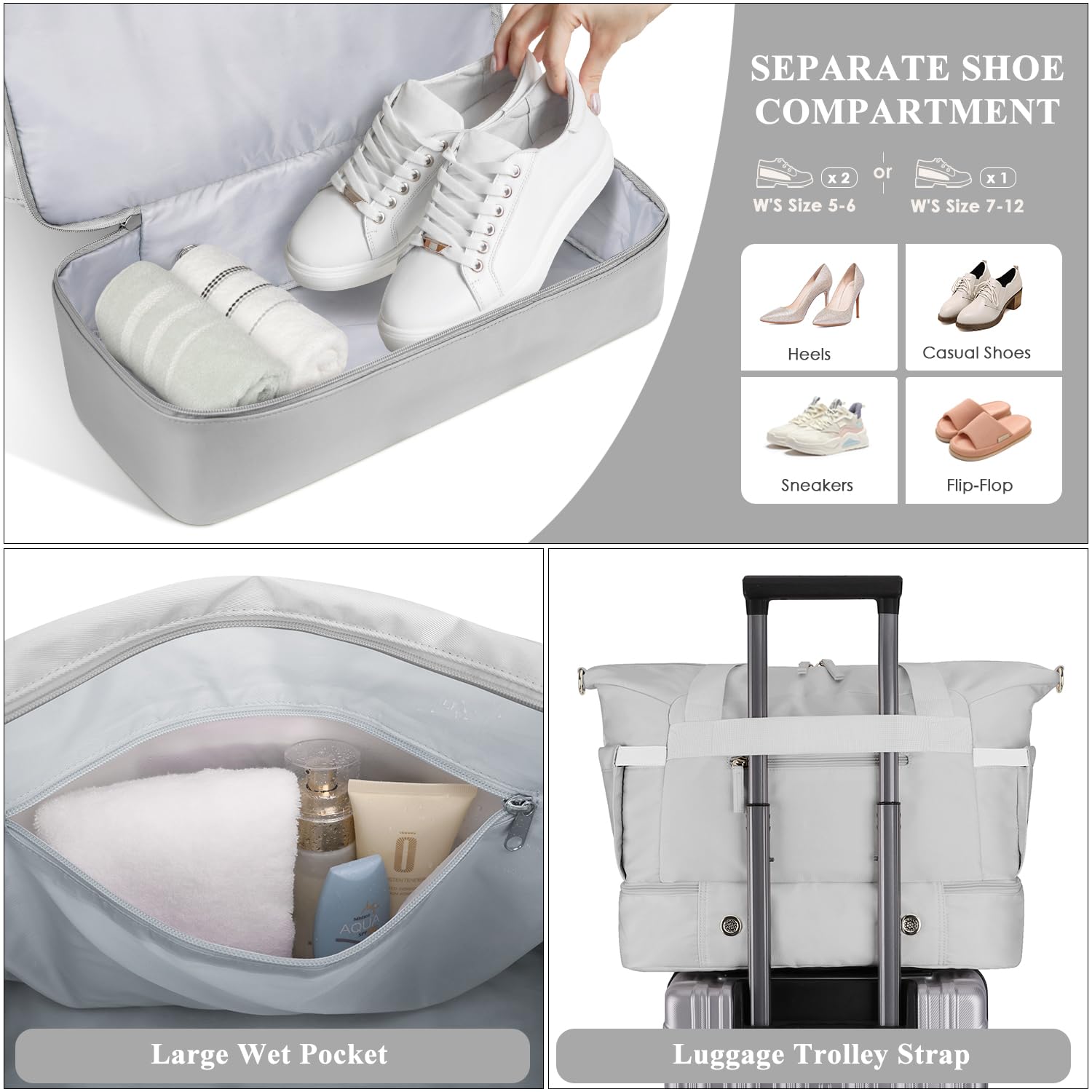 Foto 5 pulgar | Bolsa Deportiva Etronik Gris para Mujer - Venta Internacional