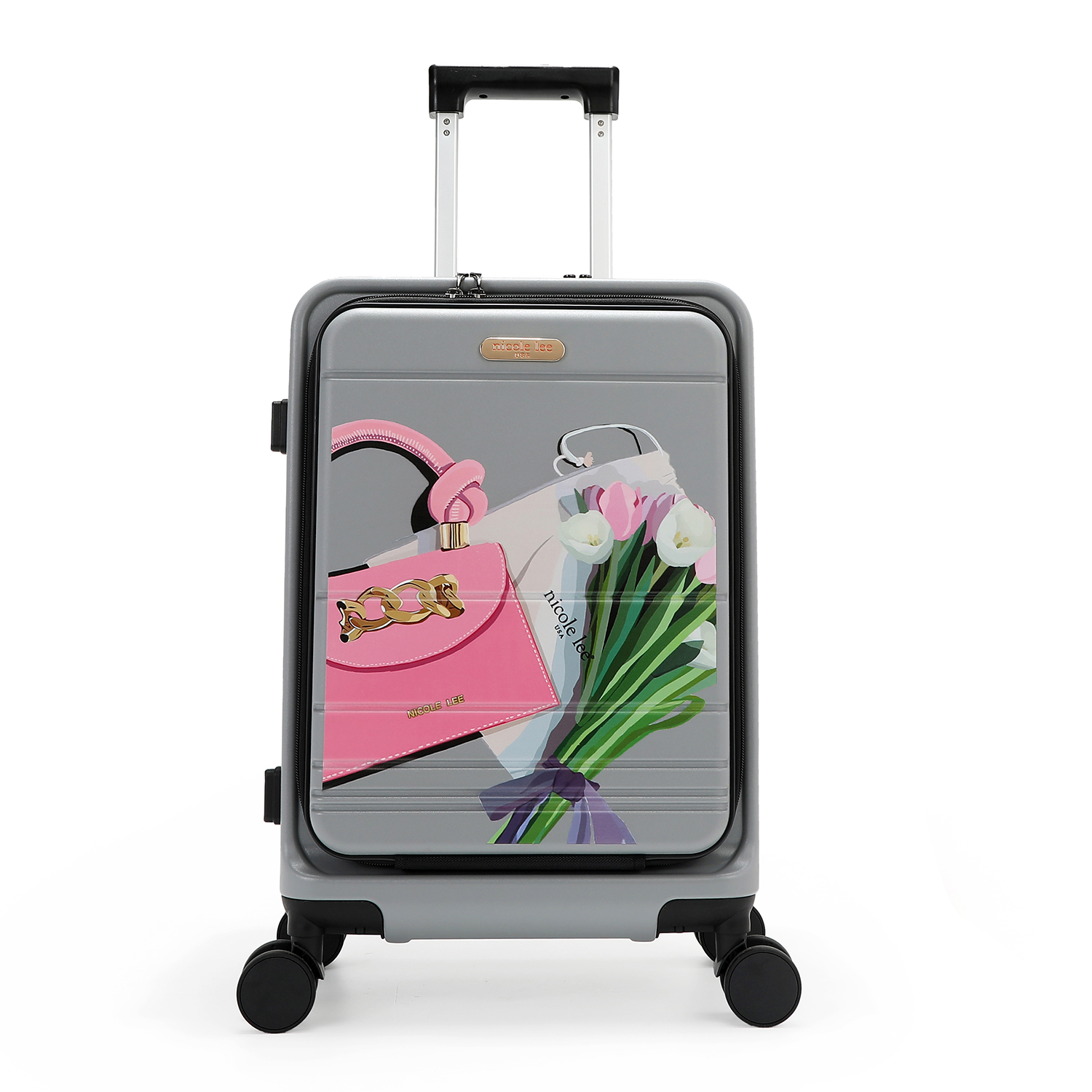 Foto 2 pulgar | Maleta Nicole Lee Carry-on 20'' Estampado Violet Blossom