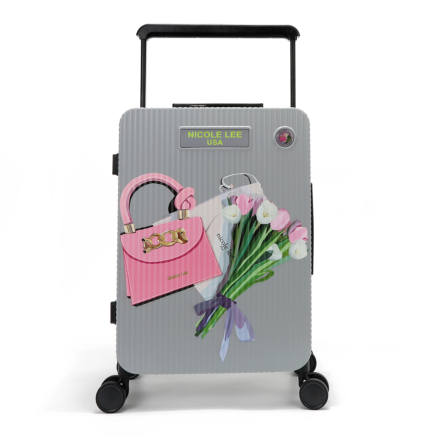 Foto 2 pulgar | Maleta Nicole Lee Carry-on Rigida Print Violet Blossom