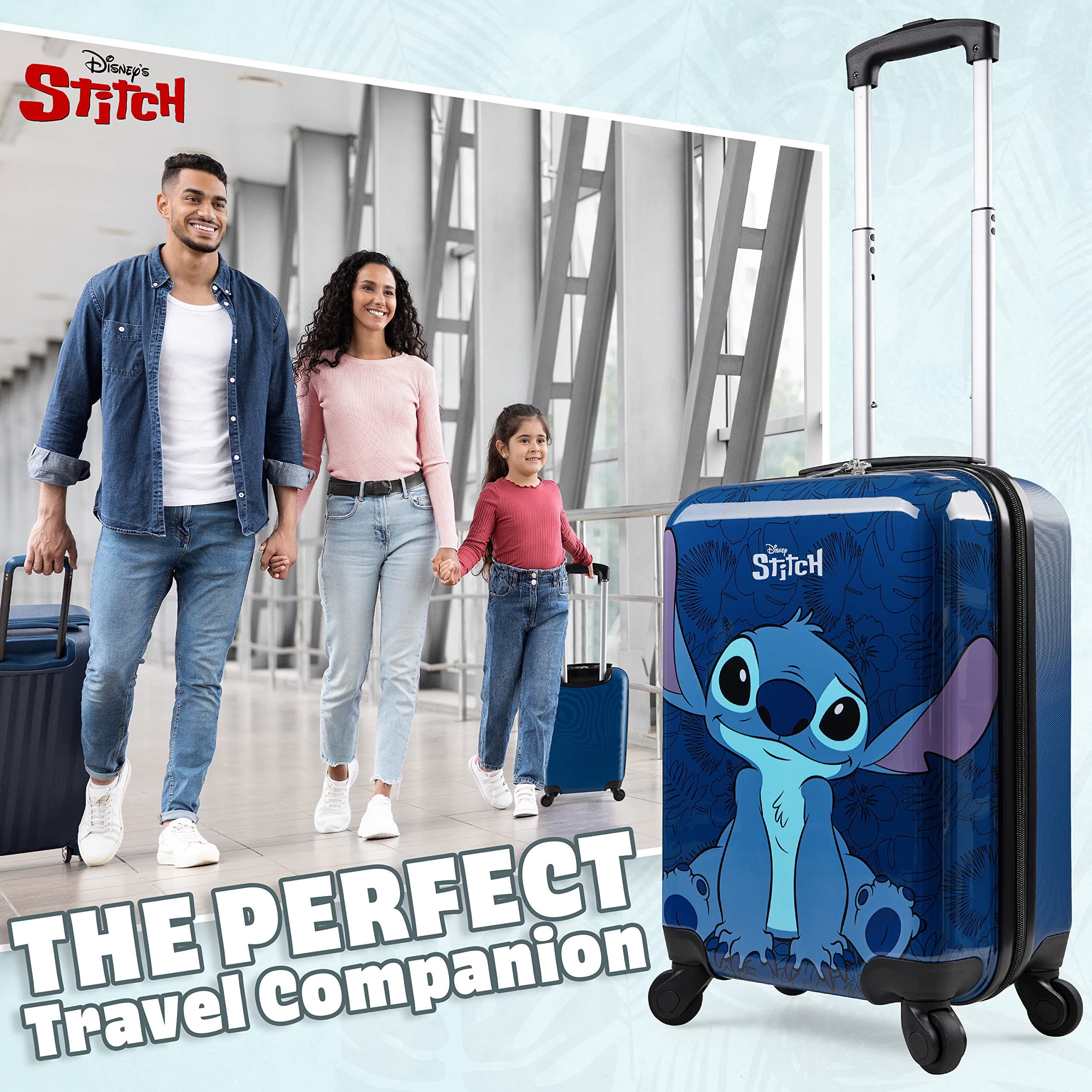 Foto 3 pulgar | Juego De Maletas Disney Stitch Hard Shell De 28 L, 50 L, 91 L Con Ruedas - Venta Internacional.