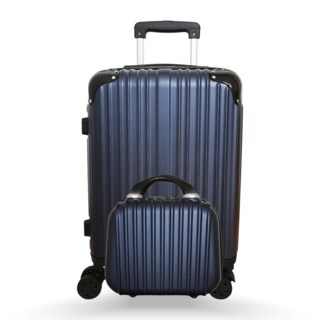 Foto 4 | Kit Maleta De Viaje Más Neceser Zona B, Modelo Vintage, Azul Marino, 20 Pulgadas Carry On Y Neceser, Abs.