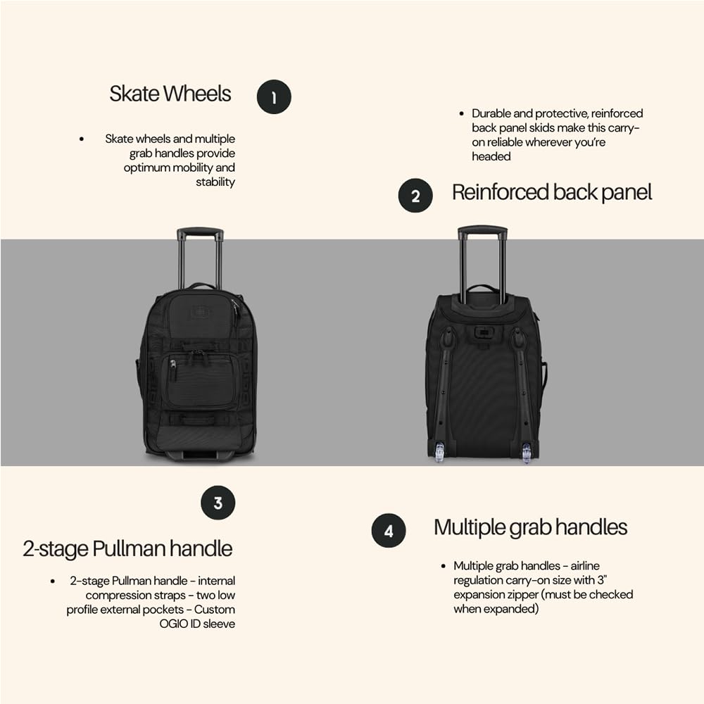 Foto 3 | Bolsa De Viaje Ogio Layover Con Correas De Compresión Internas - Venta Internacional.