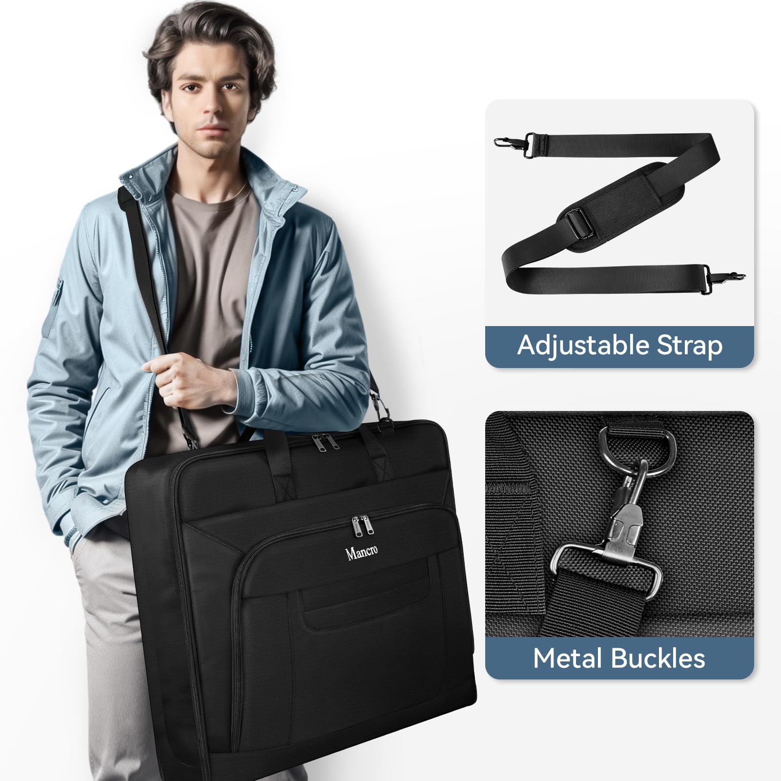Foto 5 | Funda De Ropa Mancro Para Viajes, No Se Arruga, De Color Negro - Venta Internacional.
