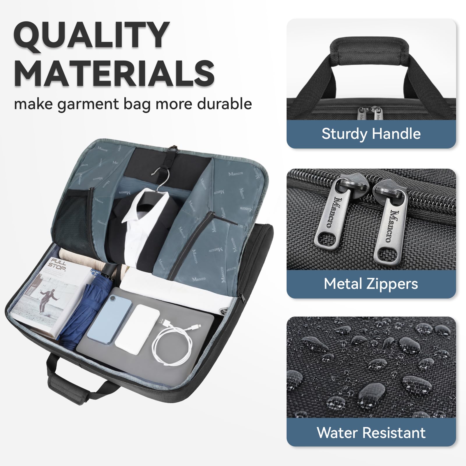 Foto 6 | Funda De Ropa Mancro Para Viajes, No Se Arruga, De Color Negro - Venta Internacional.