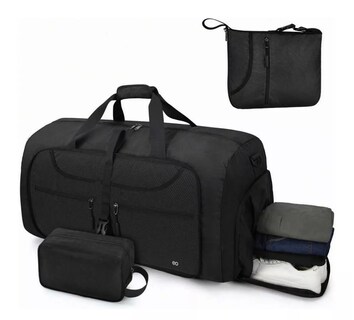 Foto 1 | Language Maleta Bolsa Deportiva Hombre Plegable Equipaje De Mano Eo Safe Imports Esi-18196-1 Negro