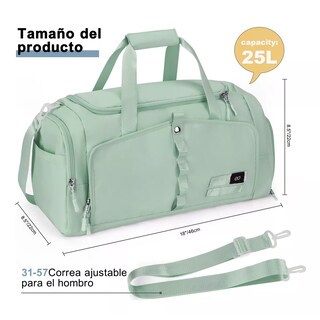 Foto 3 | Maleta Deportiva Bolsa Viaje Mochila Fitness Eo Safe Imports Esi-18199 Verde