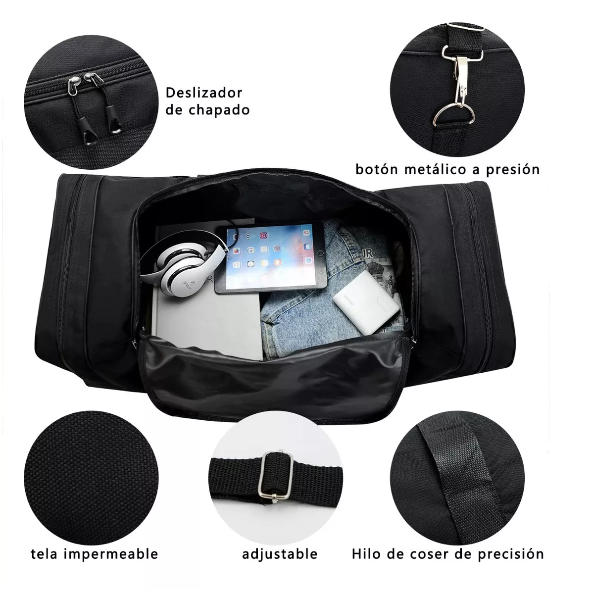 Foto 3 pulgar | Gran Capacidad Maleta Deportiva Bolso Fitness Moda Eo Safe Imports Esi-12031 Negro