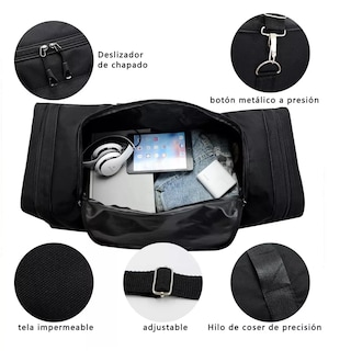 Foto 2 | Gran Capacidad Maleta Deportiva Bolso Fitness Moda Eo Safe Imports Esi-12031 Negro