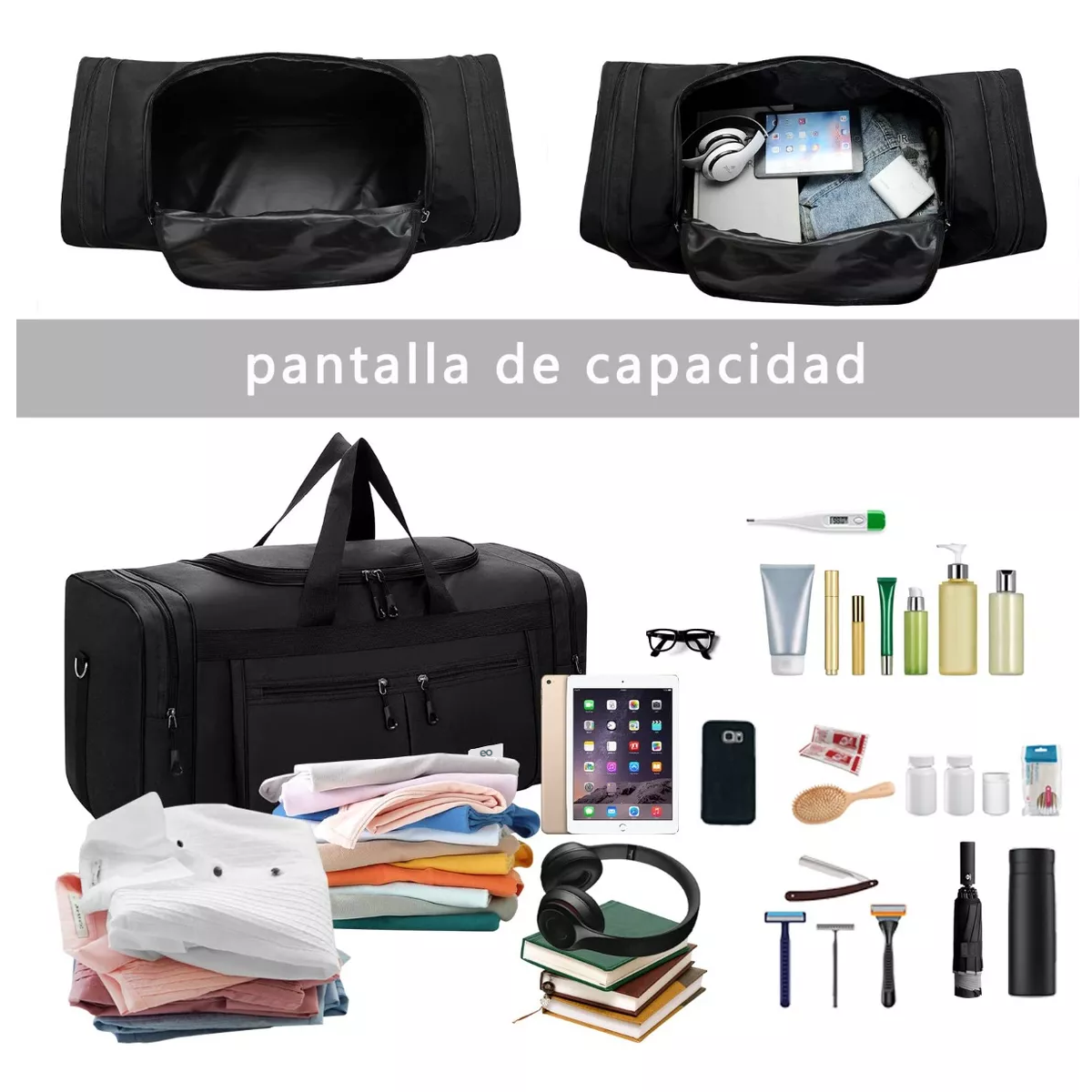 Foto 4 pulgar | Gran Capacidad Maleta Deportiva Bolso Fitness Moda Eo Safe Imports Esi-12031 Negro