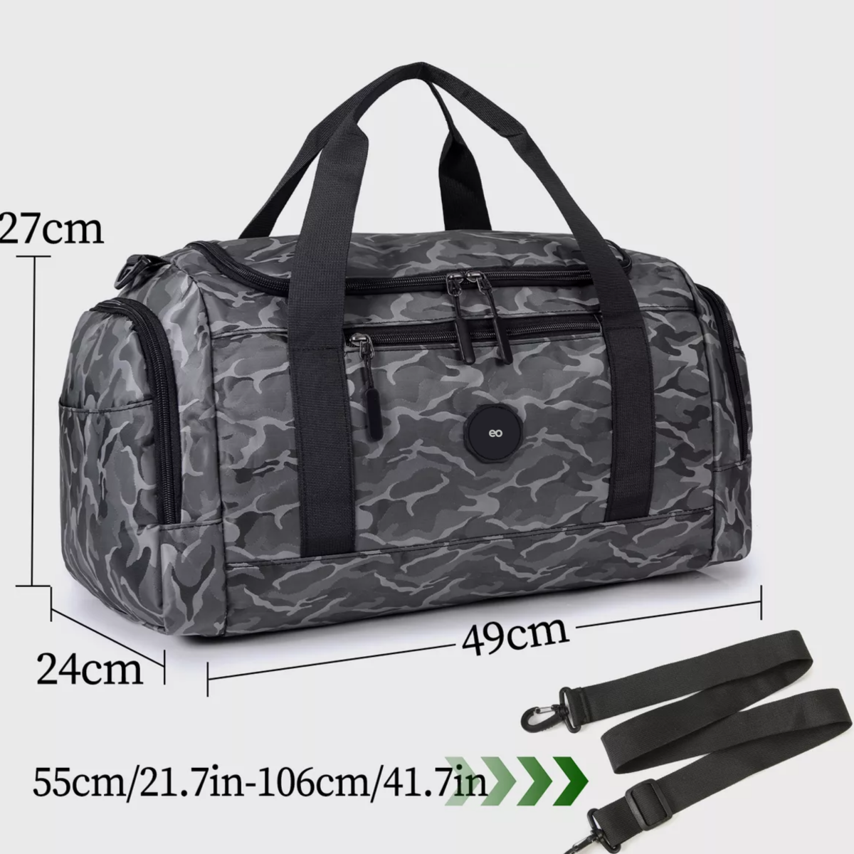 Foto 3 pulgar | Bolsa Equipaje Mano Eo Safe Imports Esi-15686-1 Gris