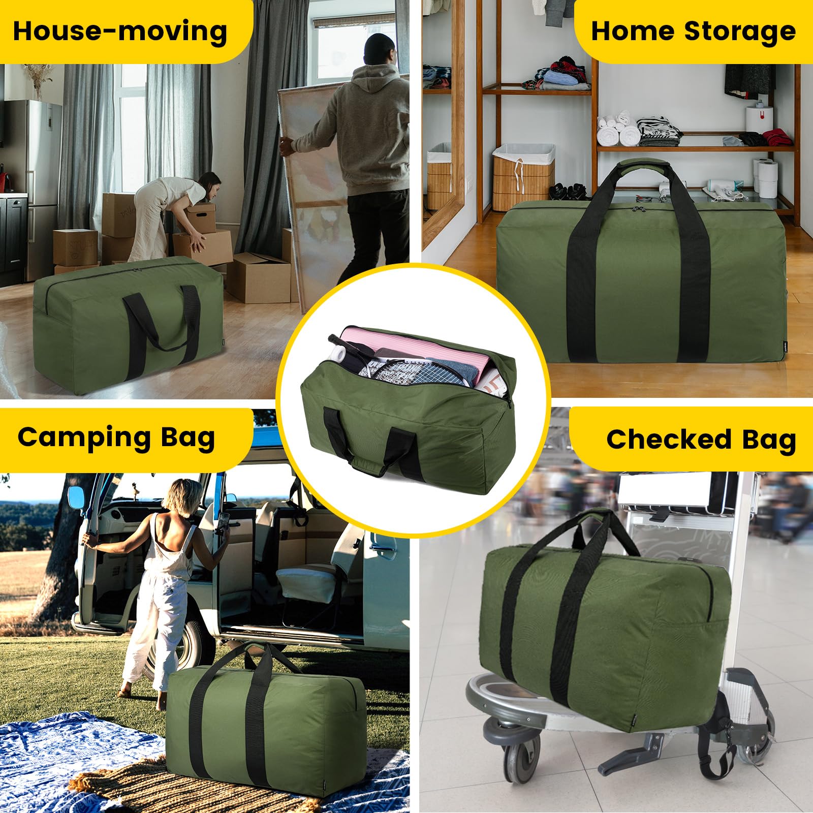 Foto 6 | Bolsa De Viaje Vorspack Extra Grande De 100 Litros, Color Verde - Venta Internacional.