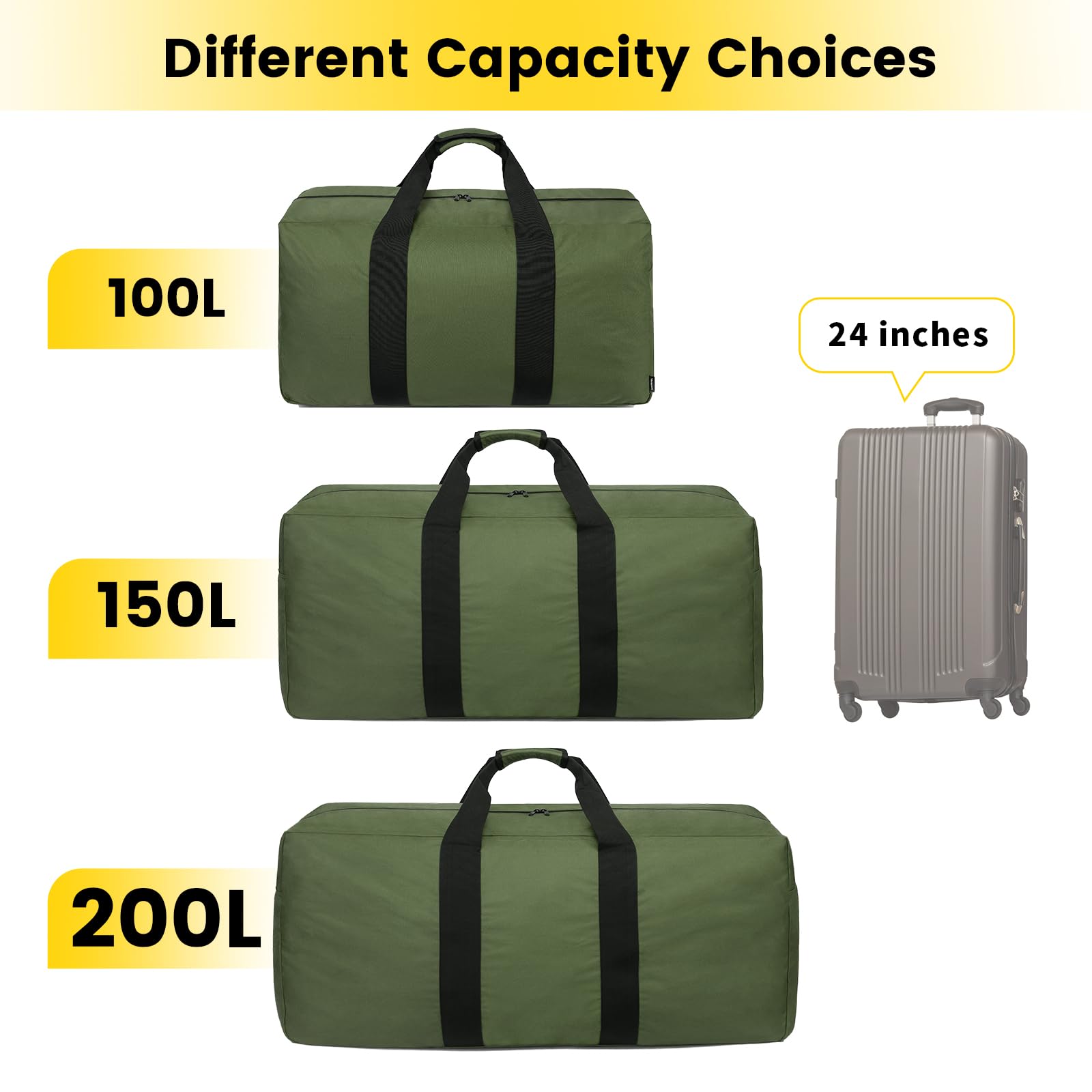 Foto 7 | Bolsa De Viaje Vorspack Extra Grande De 100 Litros, Color Verde - Venta Internacional.