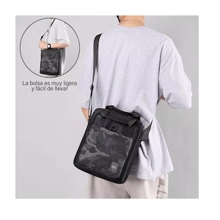 Foto 3 | Bolso Mensajero Bandolera Hombre Gran Capacidad,1 Billetera Eo Safe Imports Esi-8395-1 Negro