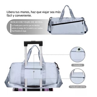 Foto 3 | Maleta De Viaje Bolso Deportivo Mochila Eo Safe Imports Esi-18202-1 Azul