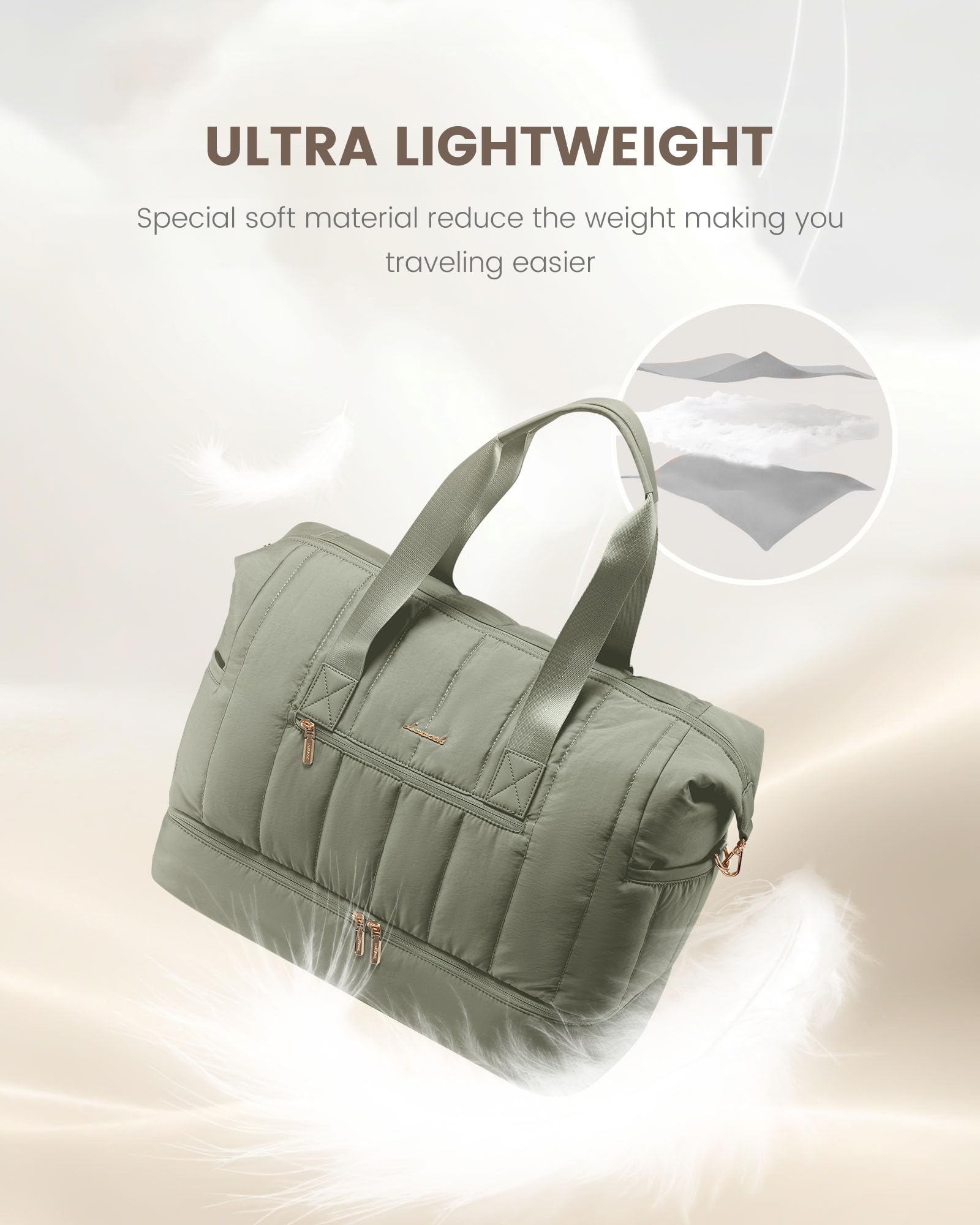 Foto 3 pulgar | Bolsa De Viaje Lovevook Puffer Weekender 42 L Con Compartimento Para Zapatos - Venta Internacional.