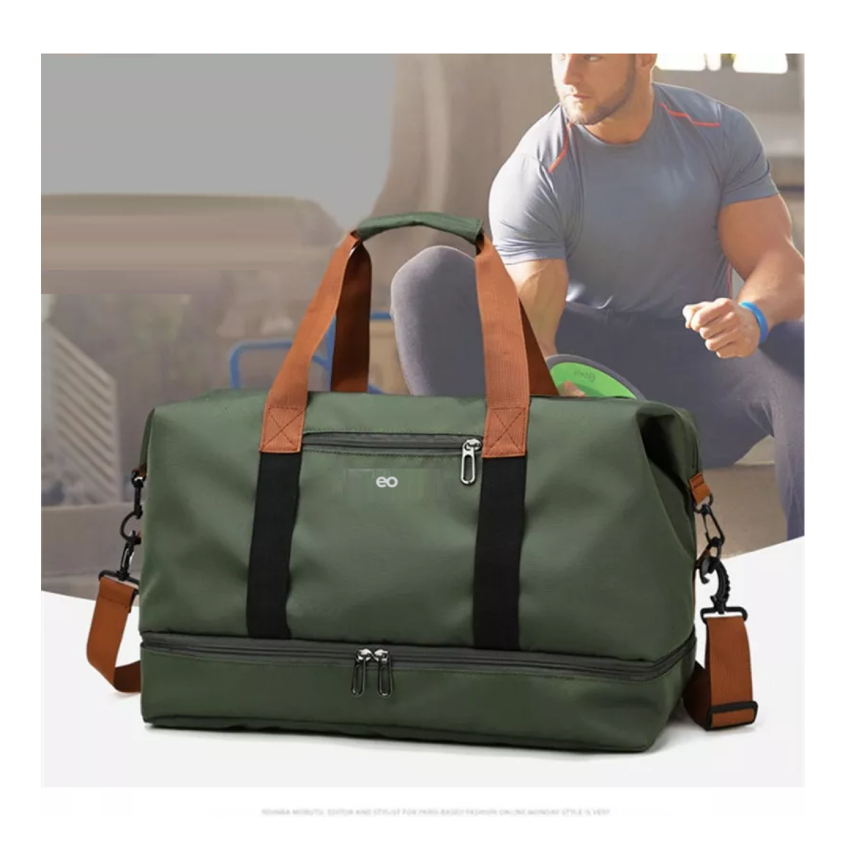 Foto 3 pulgar | Maleta Deportiva Bolsa Gym Viaje Mochila Fitness Eo Safe Imports Esi-10883-1 Verde.