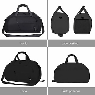 Foto 3 | Maletas Viaje Bolso Deportivo Para Gym Viaje Mochila Dama Eo Safe Imports Esi-11464-1 Negro