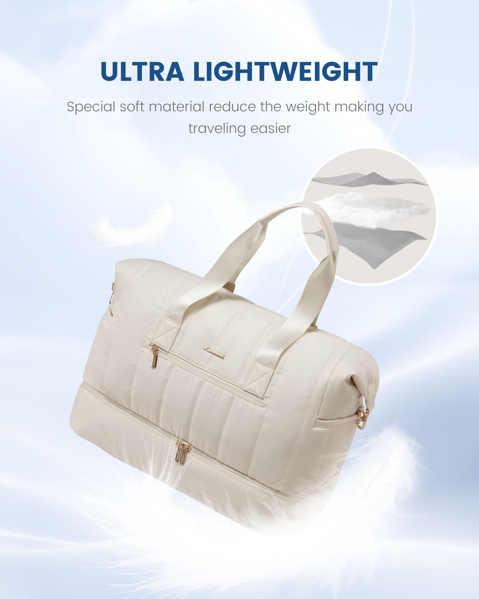 Foto 3 pulgar | Bolsa De Viaje Lovevook Puffer Weekender 42 L Con Compartimento Para Zapatos - Venta Internacional.