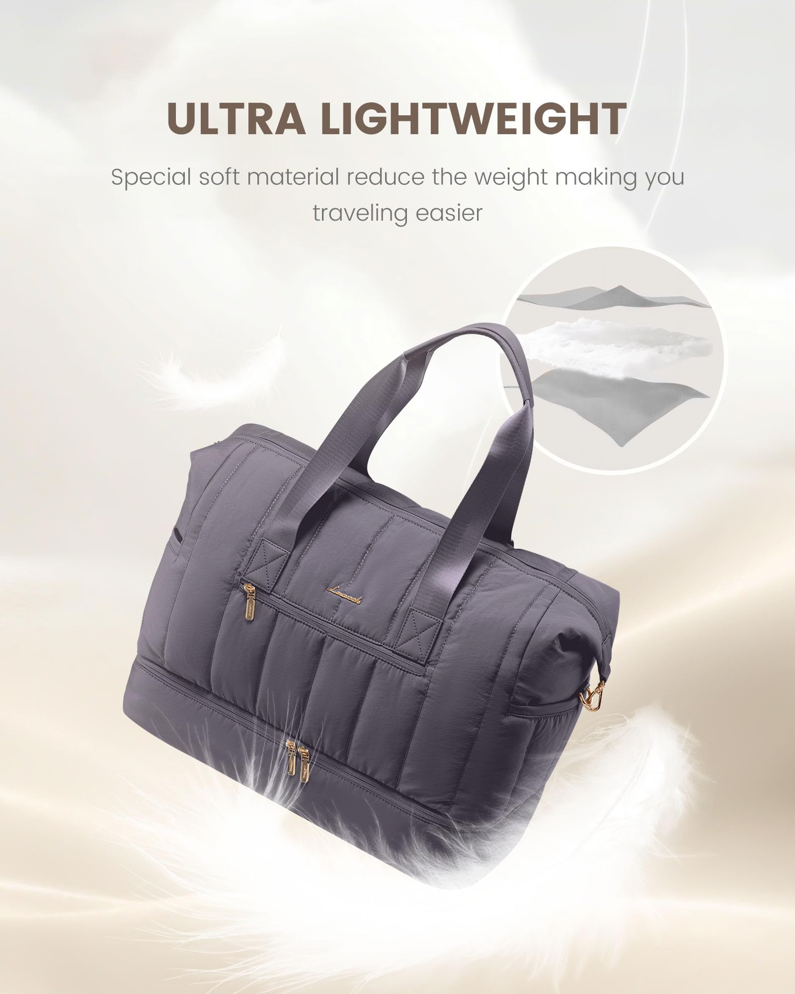 Foto 3 pulgar | Bolsa De Viaje Lovevook Puffer Weekender 42 L Con Compartimento Para Zapatos - Venta Internacional.