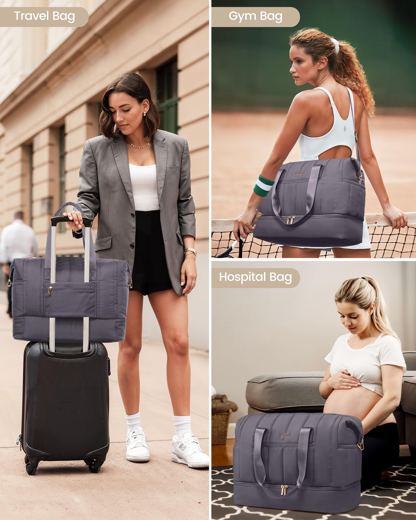 Foto 8 pulgar | Bolsa De Viaje Lovevook Puffer Weekender 42 L Con Compartimento Para Zapatos - Venta Internacional.
