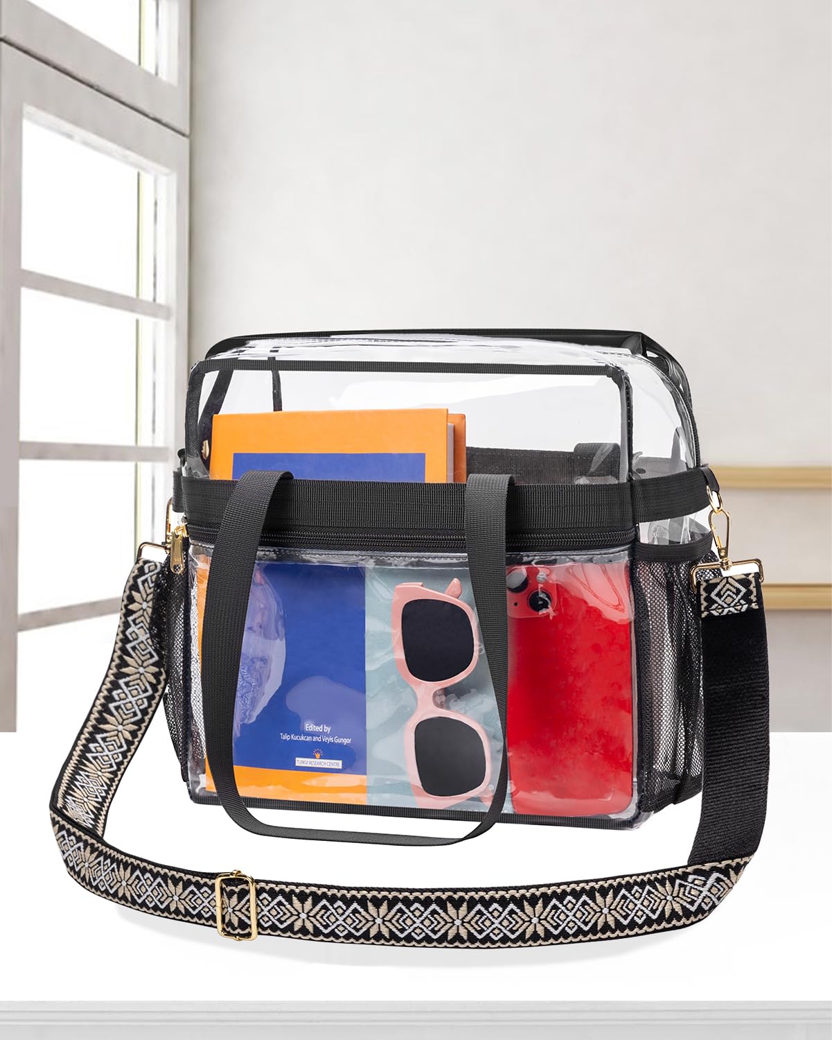 Foto 8 pulgar | Bolsa Transparente Paxiland Para Eventos De Estadio 30x15x30 Cm - Beige - Venta Internacional.