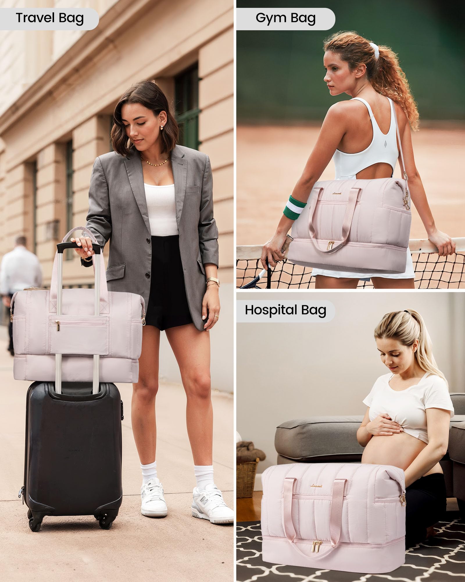 Foto 8 pulgar | Bolsa De Viaje Lovevook Puffer Weekender 42 L Con Compartimento Para Zapatos - Venta Internacional.
