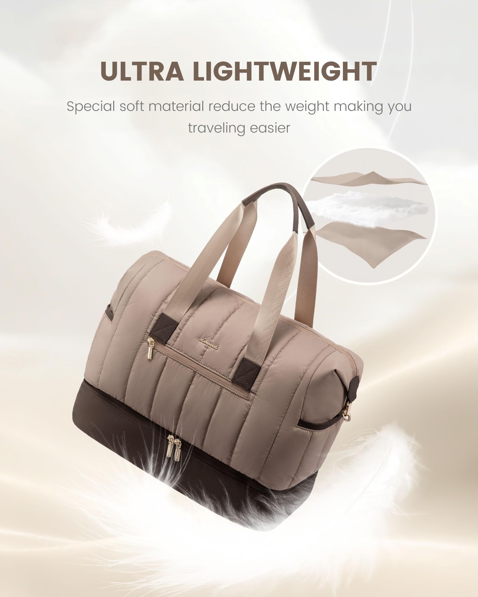Foto 3 pulgar | Bolsa De Viaje Lovevook Puffer Weekender 42 L Con Compartimento Para Zapatos - Venta Internacional.
