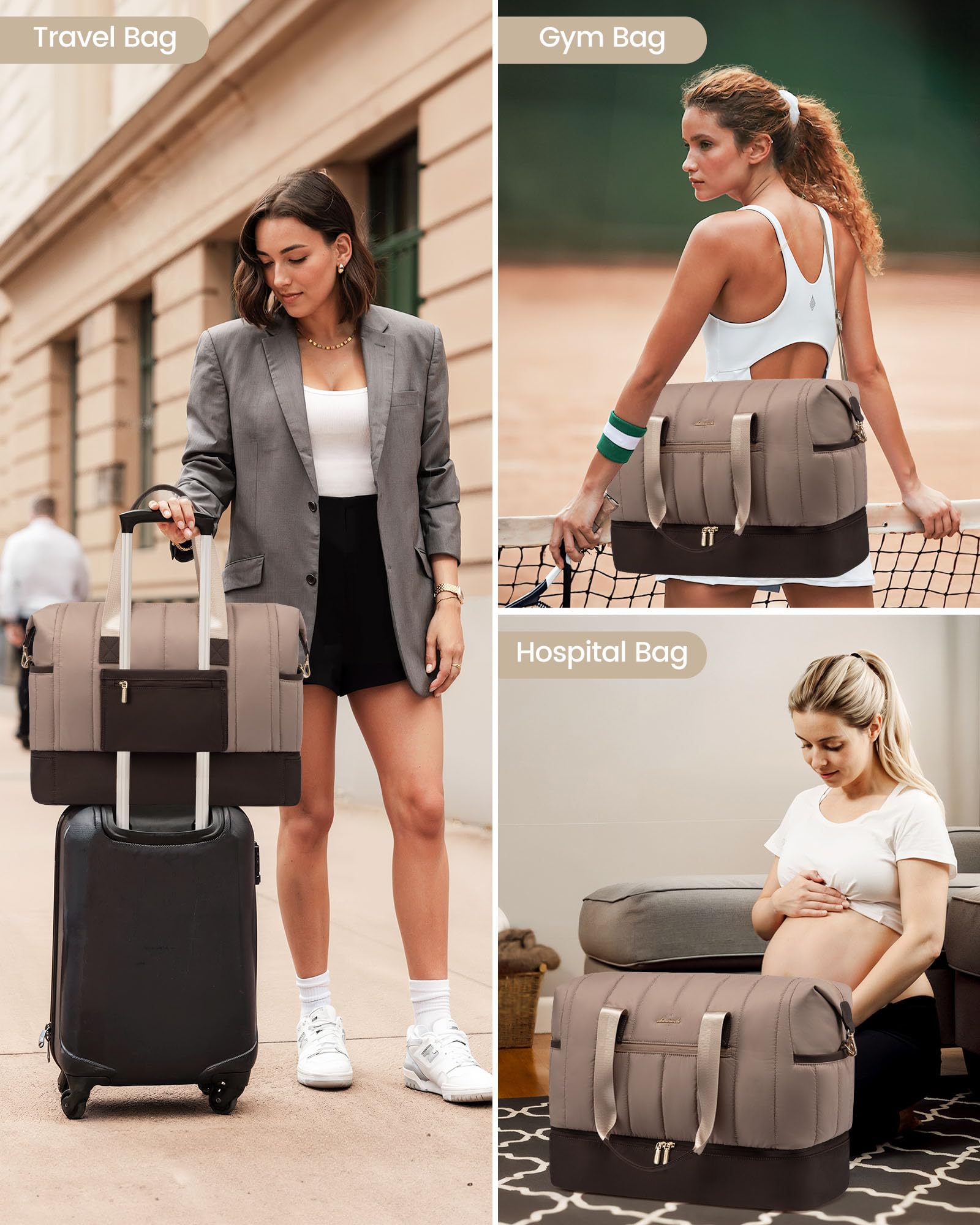Foto 8 pulgar | Bolsa De Viaje Lovevook Puffer Weekender 42 L Con Compartimento Para Zapatos - Venta Internacional.