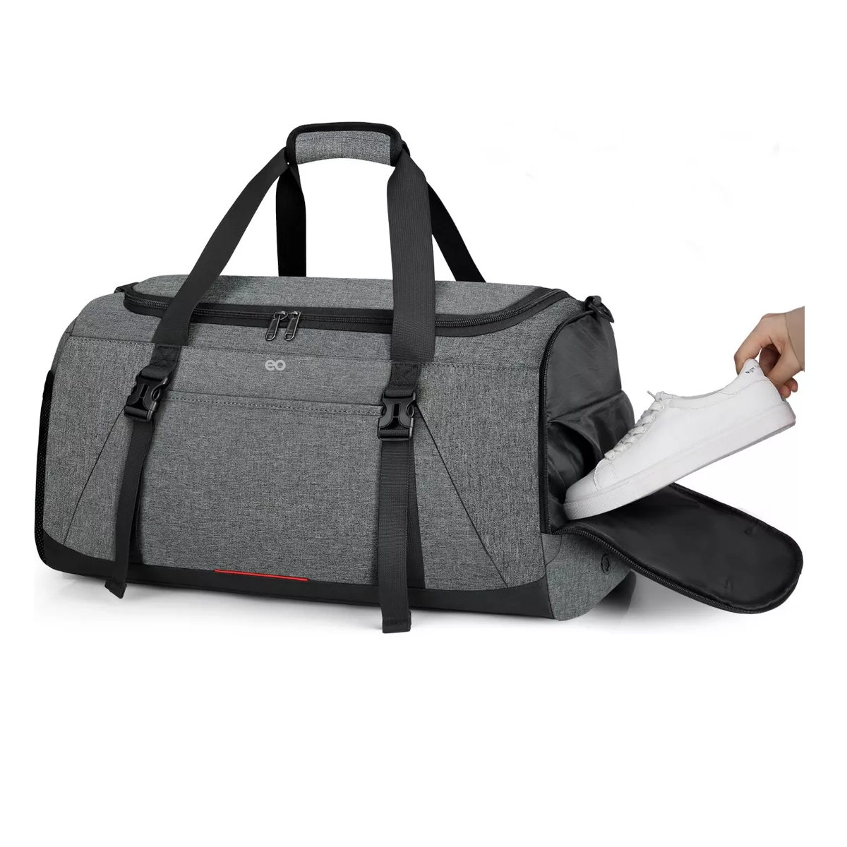 Foto 3 pulgar | Maleta Deportiva Bolsa Gym Viaje Mochila Fitness Hombre Eo Safe Imports Esi-12509-1 Gris