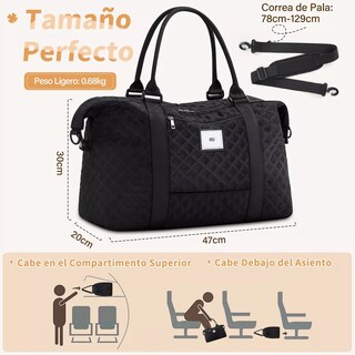 Foto 2 | Maleta Deportiva Mujer Impermeable Bolsa Para Gym Eo Safe Imports Esi-14066-1 Negro
