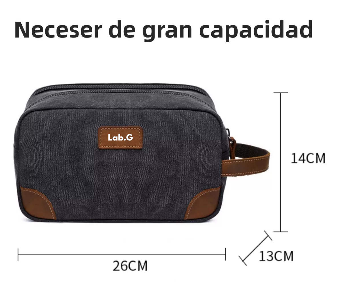 Foto 3 pulgar | Bolsa Sobaquera Neceser Para Hombre De Viaje, Negro