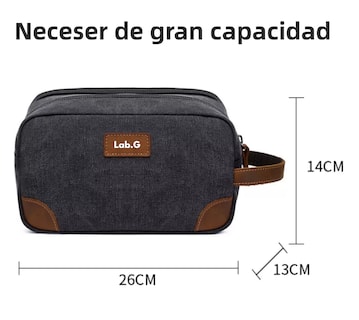 Foto 2 | Bolsa Sobaquera Neceser Para Hombre De Viaje, Negro