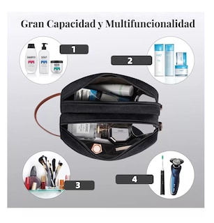 Foto 3 | Bolsa Sobaquera Neceser Para Hombre De Viaje, Negro