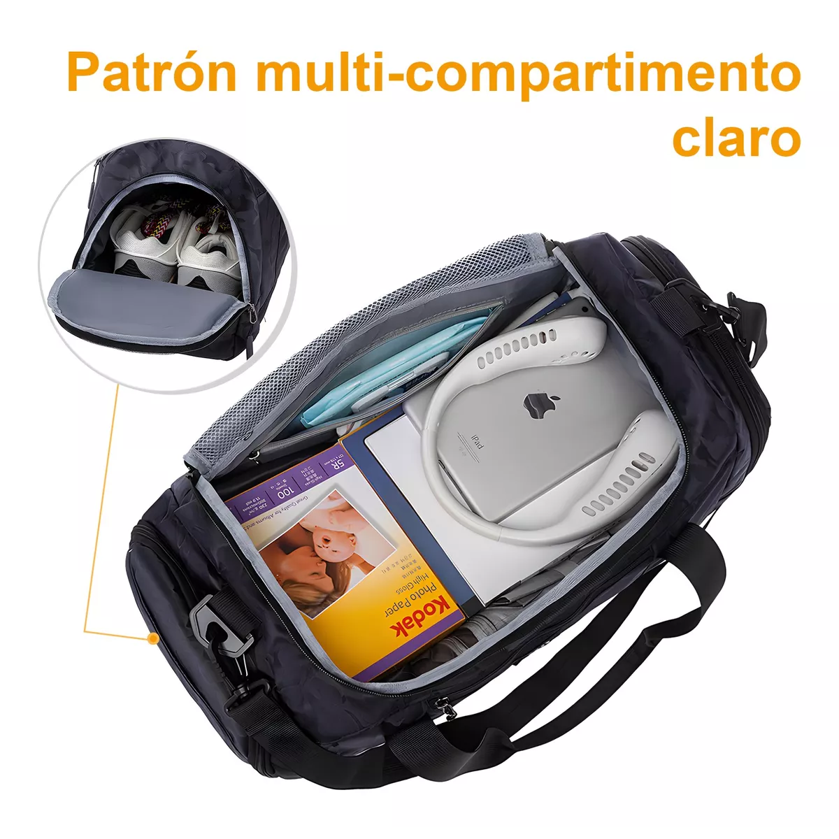 Foto 3 pulgar | Maletas Deportiva Mochila De Gym Viaje Eo Safe Imports Esi-15684-1 Negro