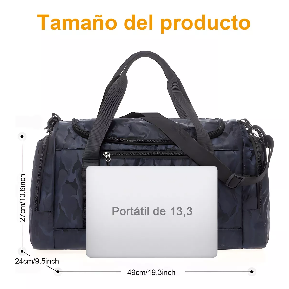 Foto 4 pulgar | Maletas Deportiva Mochila De Gym Viaje Eo Safe Imports Esi-15684-1 Negro