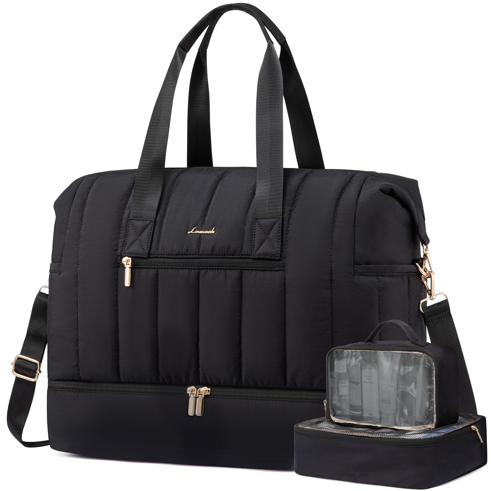Bolsa De Viaje Lovevook Puffer Weekender 42 L Con Compartimento Para Zapatos - Venta Internacional.