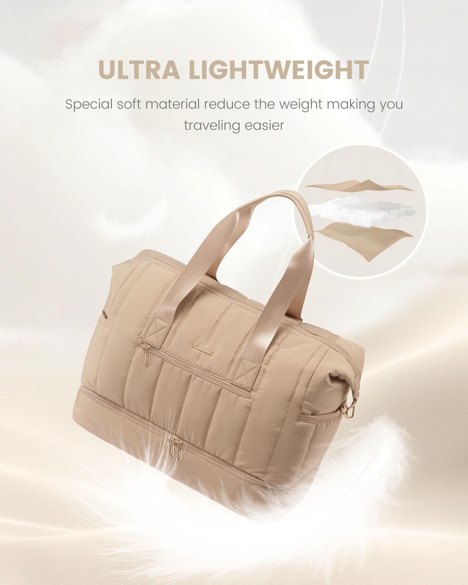 Foto 3 pulgar | Bolsa De Viaje Lovevook Puffer Weekender 42 L Con Compartimento Para Zapatos - Venta Internacional.