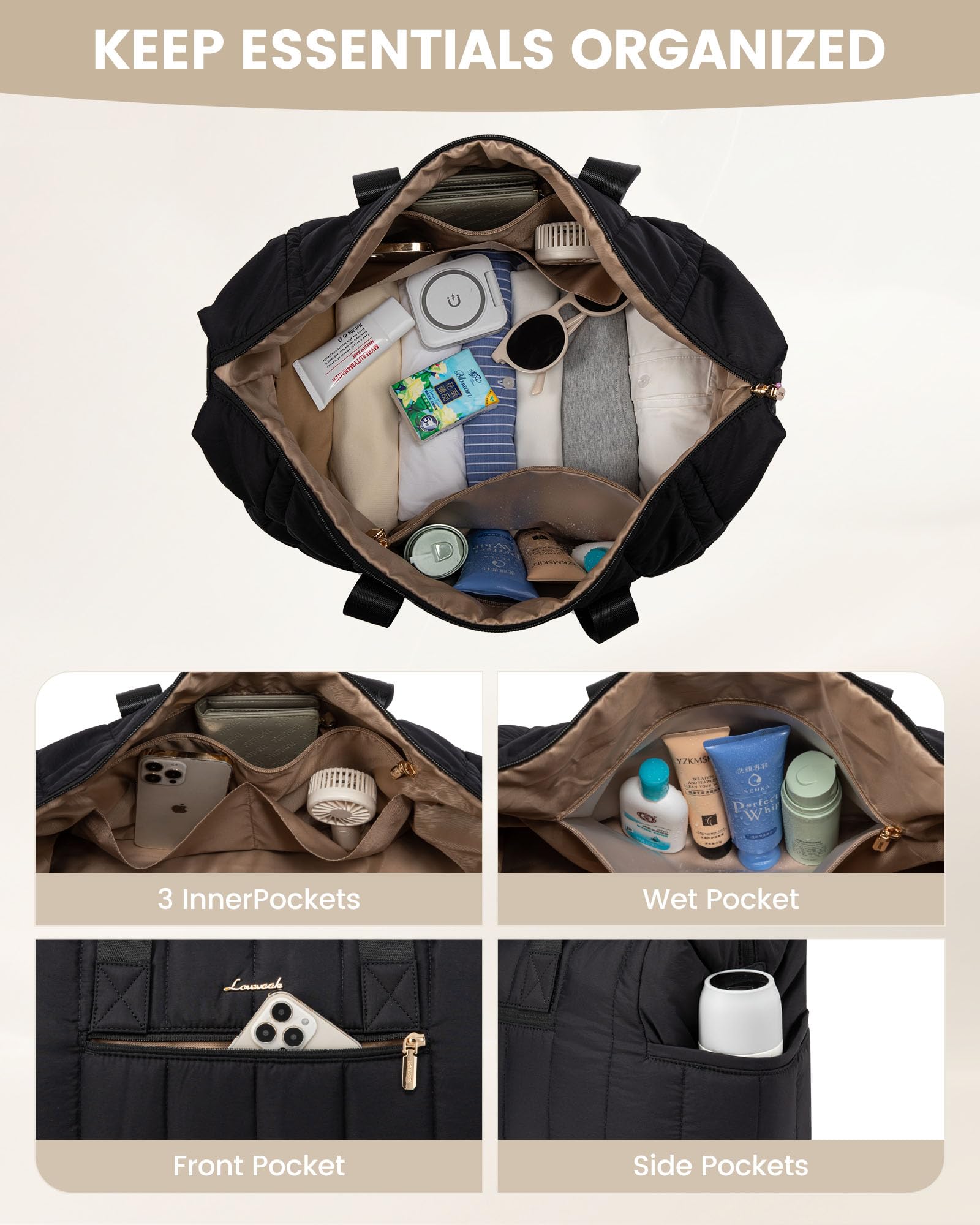 Foto 5 pulgar | Bolsa De Viaje Lovevook Puffer Weekender 70l Para Mujer - Venta Internacional.