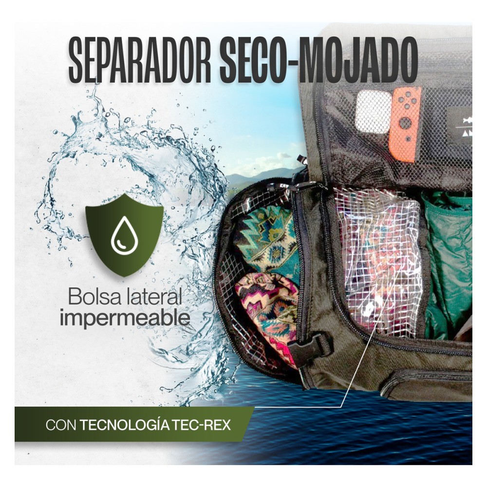 Foto 6 pulgar | Duffle Mochila Dry Outdoor Kma 15l Color Verde Versátil