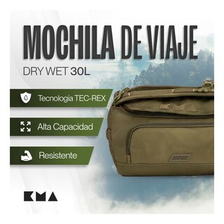 Foto 3 | Duffle Mochila Dry Outdoor Kma 30l Color Verde Versátil